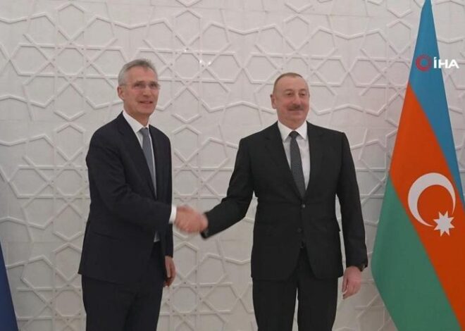 NATO Genel Sekreteri Stoltenberg Cumhurbaşkanı Aliyev ile görüştü