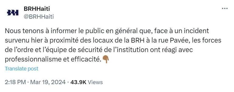 Çete şiddeti sürüyor... Haitide Merkez Bankasına saldırı: En az 3 ölü