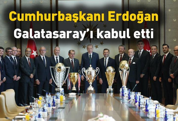 Cumhurbaşkanı Erdoğan, Süper Lig şampiyonu Galatasaray’ı kabul etti