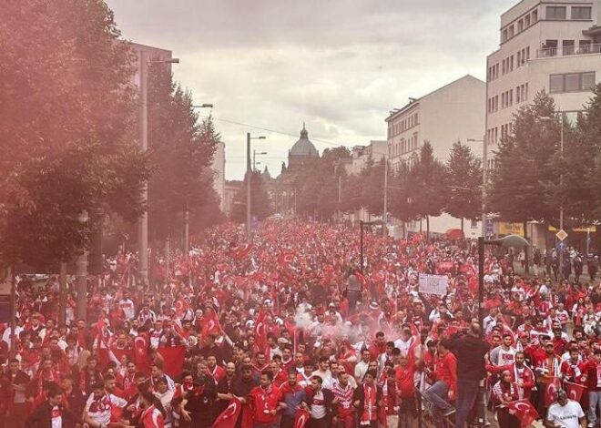 Leipzig’de Türk rüzgârı sert esiyor! Vatandaşlarımız maça hazır