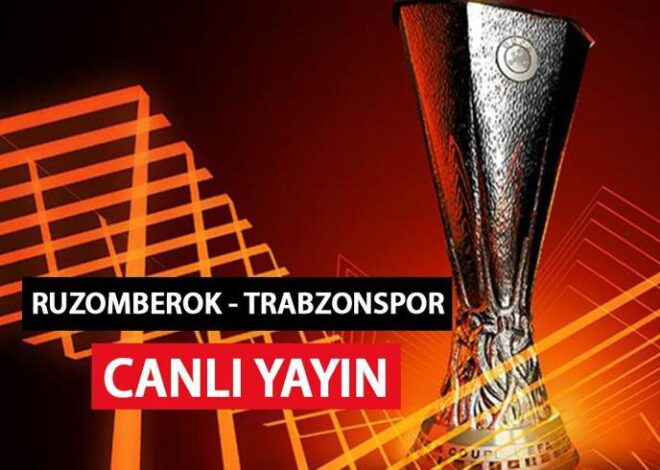 Ruzomberok Trabzonspor maçı canlı izle! A Spor canlı yayın – UEFA Avrupa Ligi