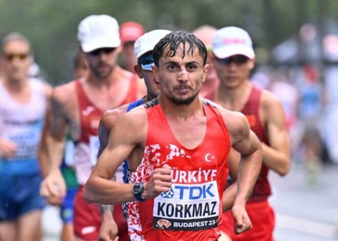 Milli sporcu Salih Korkmaz 20 kilometre yürüyüş yarışını 45’inci tamamladı