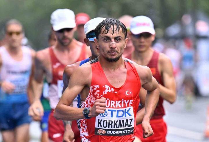 Milli sporcu Salih Korkmaz 20 kilometre yürüyüş yarışını 45’inci tamamladı