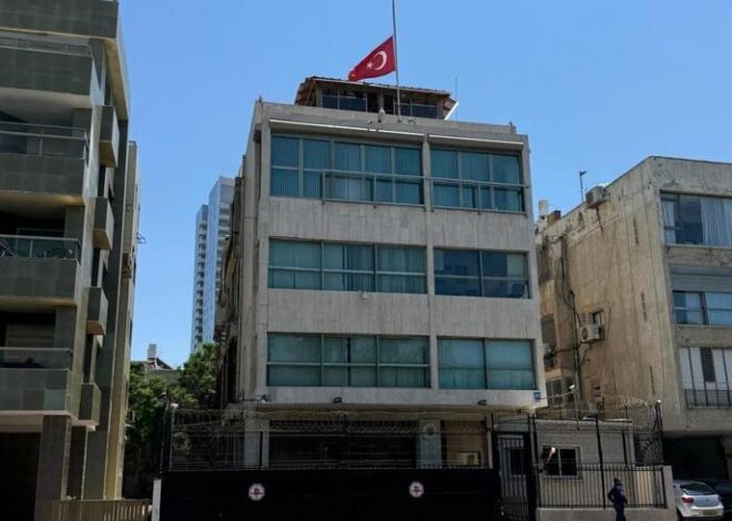 Türkiye’nin Tel Aviv Büyükelçiliği ve Kudüs Başkonsolosluğunda bayraklar yarıya indirildi