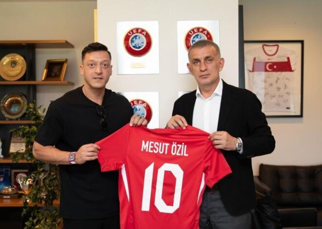 Mesut Özil’den TFF Başkanı Hacıosmanoğlu’na ziyaret!