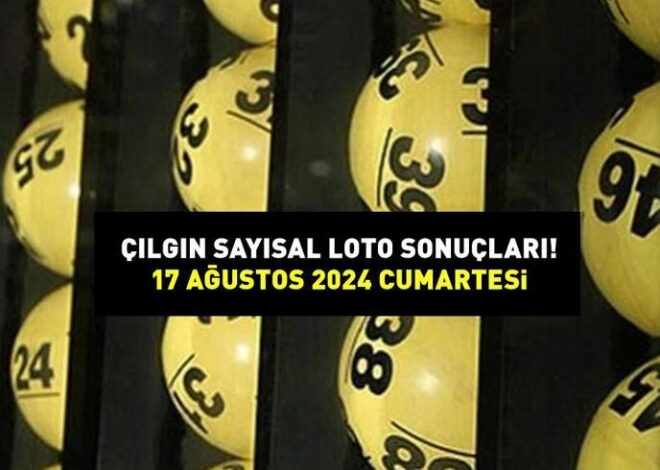 ÇILGIN SAYISAL LOTO SONUÇLARI 17 AĞUSTOS 2024: 172,2 milyon TL büyük ikramiye! Milli Piyango Online Çılgın Sayısal Loto sonuçları açıklandı mı?